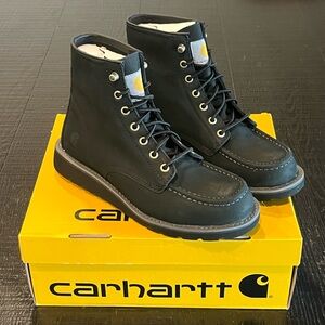 Carhartt Black 6" Moc Toe Wedge Boots